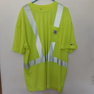Carhartt Force T Shirt Uomo 2XL Giallo Relaxed Alta Visibilità Riflettente Sicurezza - Foto 1 di 9