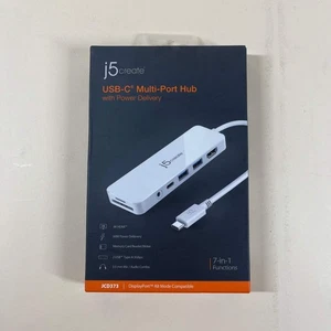j5 create USB-C Multi-Port Hub USC-C Hub with Power Delivery JCD373 - Picture 1 of 6