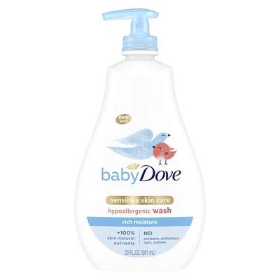 Cuidado de la piel sensible Baby Dove lavado para bebé hora del baño hidratación rica Foto 1 de 4