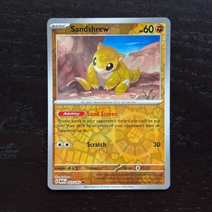 Sandshrew 027/165 Pokemon 151 Scarlet & Violet Reverse Holo Common NM - Picture 1 of 2