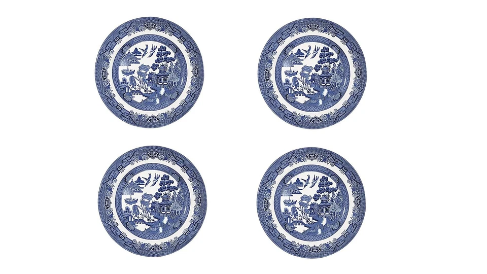 Churchill Blue Willow Salad Plate 8" Set of 4 Made in England Restaurantware - Image 1 of 1