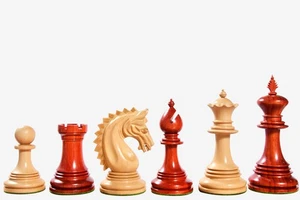 The California Chrome Staunton Series Chess Pieces in Bud Rosewood / Boxwood - Picture 1 of 9