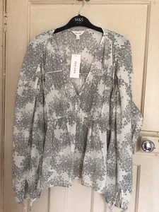M&S Per Una Blouse. Size 16 Ecru Mix Colour - Picture 1 of 3