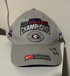 De colección Nike 2003 Georgia Bulldogs UGA Nokia Sugar Bowl Campeones Sombrero Vestuario - Imagen 1 de 7