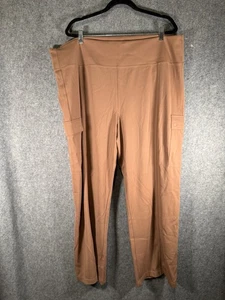 Athleta Pants Women 3X Delancey Straight Cargo Brown Pull-On Stretch NWOT - Picture 1 of 9