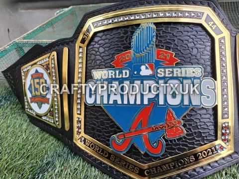 Atlanta Braves 2021 Baseball Championship Belt  4mm Zinc Cover