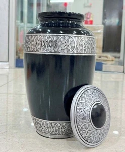 Engraved Cremation Urn for Human Ashes Adult Funeral Urn Handcrafted - Large Bur - Picture 1 of 8