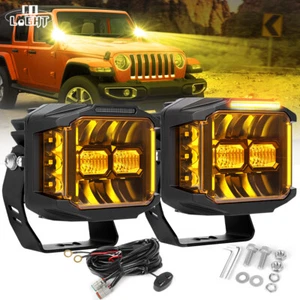 2pcs 5'' inch LED Work Lights Spot Driving Fog Lamps Side Light DRL for Pickup - Picture 1 of 9