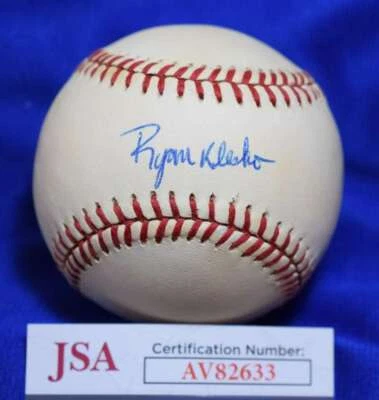 Ryan Klesko Certificado de Autenticidad JSA Autógrafo Liga Nacional Firmado Béisbol Foto 1 de 2