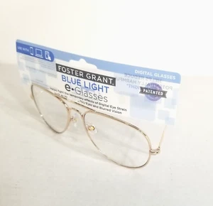 Foster Grant Blue Light Digital E Glasses, Farrah GLD FWM, New - Picture 1 of 5