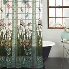 Crystal Emotion Flower Dragonfly Waterproof Bathroom Fabric Shower Curtain Bath 