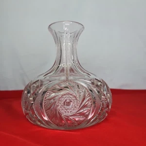 Press Cut Wasserkaraffe Vase Aztekenmuster Spinner Gänseblümchen New Mexico Vintage Dekanter - Bild 1 von 12