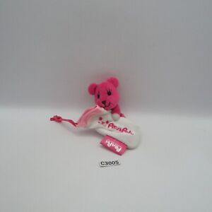 PostPet Teddy bear Pink C3005 Momo Taito Plush 3" Mascot Toy Doll Japan