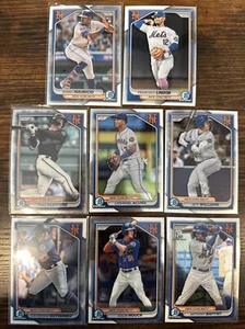 2024 Bowman Chrome New York Mets Team Set 8 Karten Mauricio RC, Acuna, Clifford - Bild 1 von 9