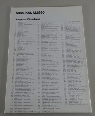 Eléctrico Diagramas de Cableado/Diagramas de Circuitos Saab 900 Año Modelo 1990 - Imagen 1 de 2
