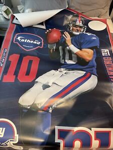 ELI MANNING FANS 10 FATHEAD GIANT REMOVABLE DECAL  NEW. NFL FOOTBALL. HUGE
