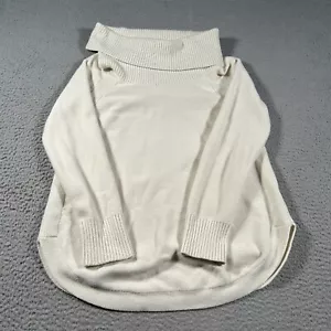 Suéter para mujer MOTH by Anthropologie cuello capucha grande marfil tejido ajustado preppy - Imagen 1 de 7