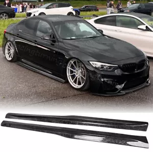 Alerón labial de extensión de faldones laterales de carbono forjado para BMW F82 F83 M4 2015-2019 - Imagen 1 de 9