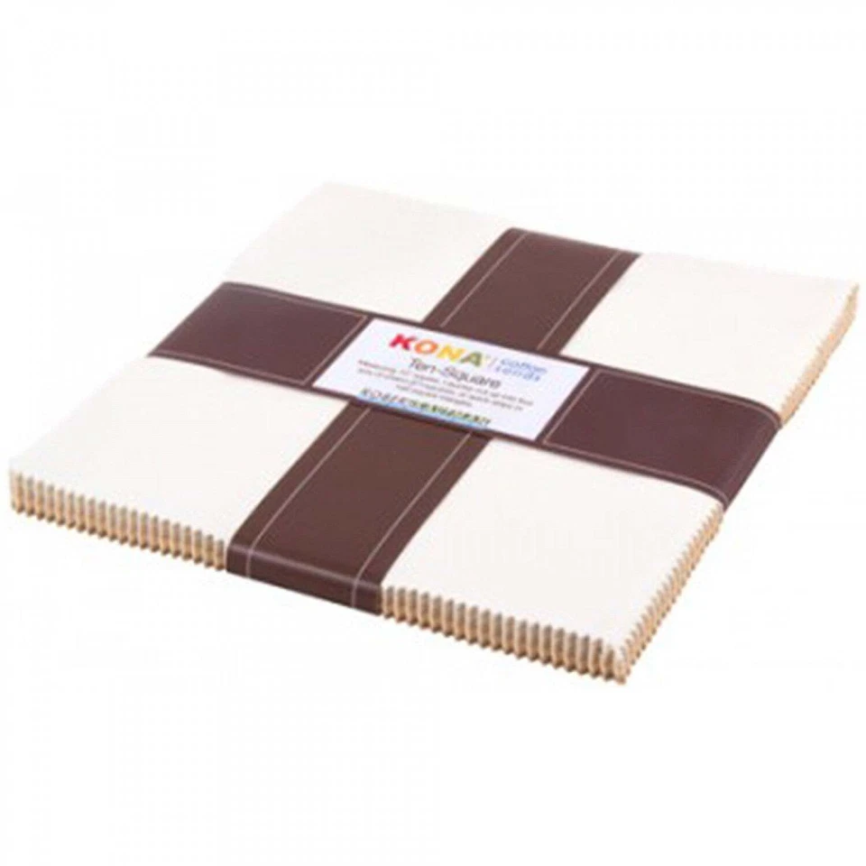 TEN-258-42 - 10in x 10in - Kona Cotton Solids - Not Quiet White - 42pcs charm X - Image 1 of 1