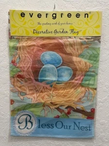 Evergreen Garden Flag - 12"x18" - "Bless Our Nest" - Picture 1 of 1