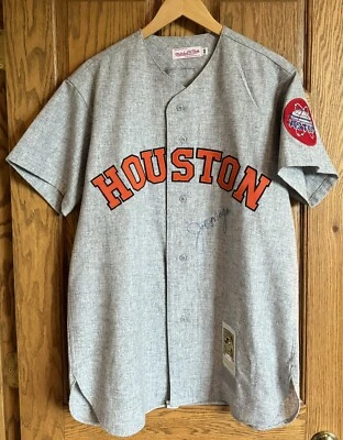 Joe Morgan Signed 1971 Houston Astros Mitchell and Ness M&N Jersey JSA - Image 1 of 4