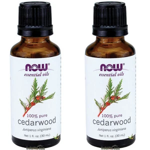 2 x NOW Cedarwood Oil 1 fl oz Aromatherapy - Picture 1 of 4