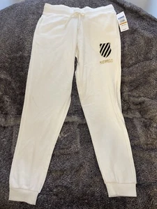 K-Swiss NWT Women’s Size M Vanilla Ice Fleece Lined Drawstring Sweatpants Jogger - Picture 1 of 5