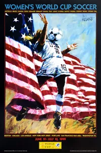 Women's World Cup Soccer 1999 Official 22x34 Event POSTER (Artist Aldo Luongo) - Picture 1 of 1
