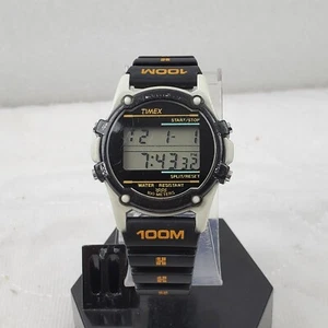 RARE VINTAGE TIMEX ATLANTIS 100 QUARTZ INDIGLO MEN'S WATCH NEW BATTERY - Picture 1 of 10