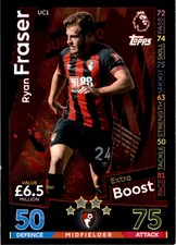 Match Attax 2018/19 EXTRA - AFC Bournemouth Ryan Fraser (Extra Boost) No. UC1