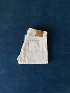 Vintage 1970’s Levis 501 ‘Made In USA’ White Jeans, 33 x 34 (actual 31 x 28) - Picture 1 of 8