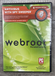 NEW 2011 Webroot Antivirus with Spy Sweeper (PC, Personal Edition) Sealed 