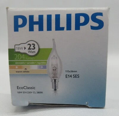 Philips Leuchtmittel Windstoßkerze 18W = 23W E14 klar 204lm warmweiß Dimmbar 435 - Bild 1 von 4