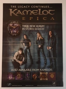 KAMELOT ~ "Epica" ~ Vintage Magazine Print/Promo Ad 2003 power metal - Picture 1 of 1