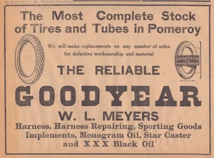 1920 Goodyear Newspaper Print Ad vintage Tires, Tubes, The Reliable, Service - Picture 1 of 1