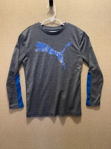Puma Shirt Boys Small (8) Dark Gray - Picture 1 of 11