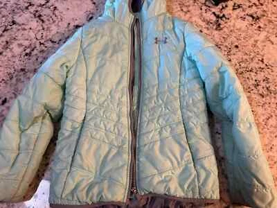 Jaqueta Under Armour Coldgear Juvenil Meninas Inverno Tamanho Juventude Pequena Azul-petróleo - Imagem 1 de 4