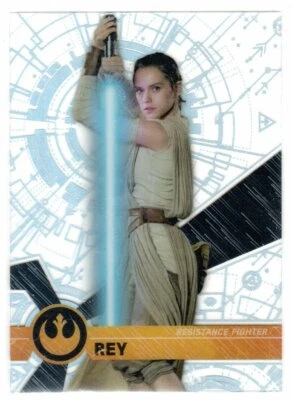 STAR WARS 2017 TOPPS HIGH TEK #7 REY FORM 1 PATTERN 3 SCHEMATIC CIRCLE & ARROWS - Image 1 of 2