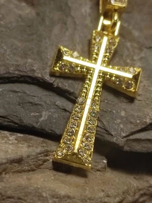 Halskette in Gold Glaube Religion Kirche Evangele Katholik Christen Gott Jesus - Bild 1 von 4