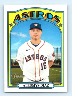 2021 Topps Heritage High Number Aledmys Diaz Houston Astros #553 - Image 1 of 2
