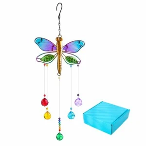 Crystal Suncatcher Dragonfly Rainbow Maker Window Hanging Ornament Home Decor - Picture 1 of 11
