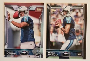 2015 Topps Football Marcus Mariota Rookie Card Variant And Base Lot Of 2 Titans - Picture 1 of 4