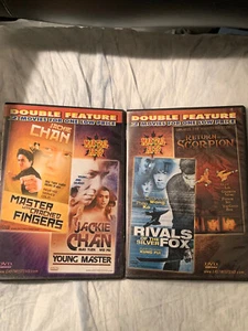 DOUBLE FEATURE xTWO=Four ACTION PACKED KUNG-FU DvD MOVIES MUST HAVE - Picture 1 of 2