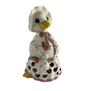 Mother Goose Potpourri Sachet Holder Scent Diffuser Ceramic Vintage Pink White - Picture 1 of 9