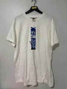 Vintage Its 420 Shirt Mens XL White Graphic Bong Weed Humor Fruit Loom 90s Tee - Picture 1 of 10