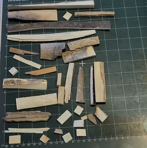 Petrified 32 Wood Pieces Branches Jewelry Making Collecting Pieces - Picture 1 of 18