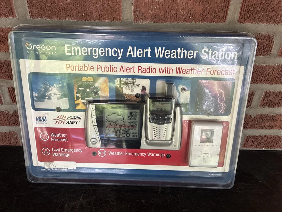 Oregon Scientific Weather Station Emergency Alert Weather Station Portable NEW - Image 1 of 4