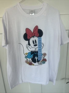 T-shirt bianca grafica Disney Minnie Mouse look vintage taglia L girocollo manica corta - Foto 1 di 6