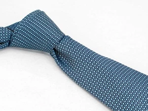 Hugo Boss Silk Tie Light Blue Neat Men's Luxury Necktie Italy - Picture 1 of 5
