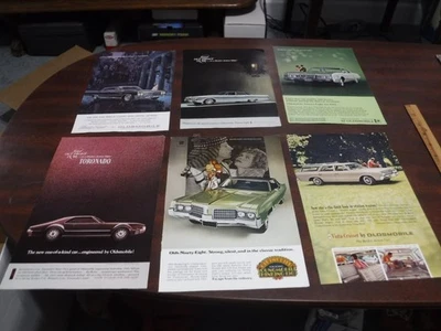 Lot of 6 Vintage Oldsmobile Magazine ads - Toronado, Ninety-Eight, Vista-Cruiser - Image 1 of 4